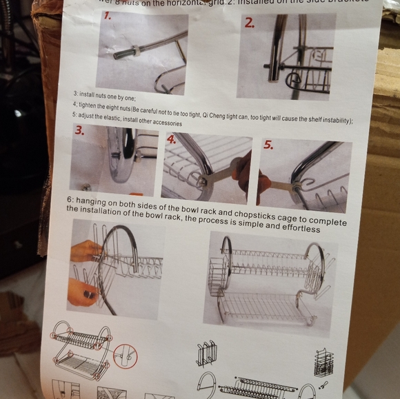 Better Chef 22’’ 2-Level Tier Chrome Plated S-Shaped Dish Drying Rack Drainer - Picture 3 of 11